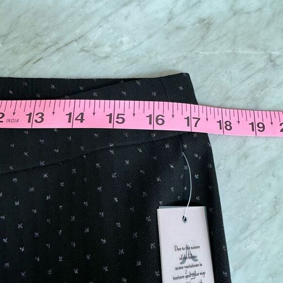 Nanette Lepore black silver stretch ponte pants size L NWT - Picture 6 of 8